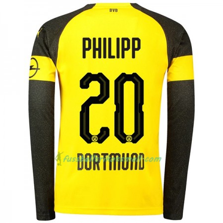 Günstige Fußballtrikots Borussia Dortmund Philipp 20 2018-2019 Langarm Heimtrikot kaufen
